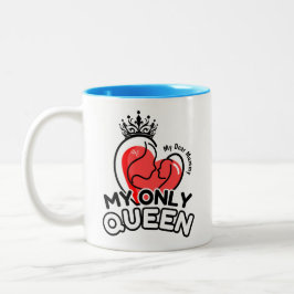 2-Tone Tasse 11oz : Meine einzige Königin (blau)