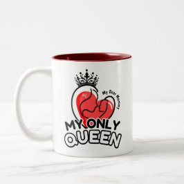 2-Tone Tasse 11oz : Meine einzige Königin (braun)