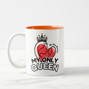 2-Tone Tasse 11oz : Meine einzige Königin (orange)