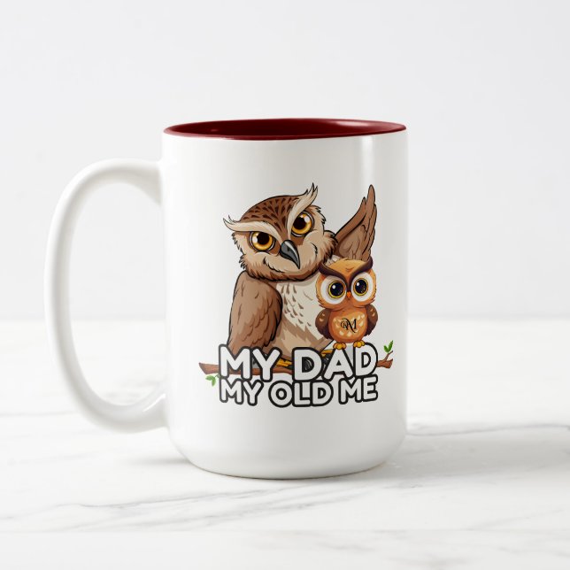 2-Tone Tasse 15oz : Mein Vater Mein Altes Ich (Mon (Links)