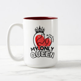 2-Tone Tasse 15oz : Meine einzige Königin (braun)