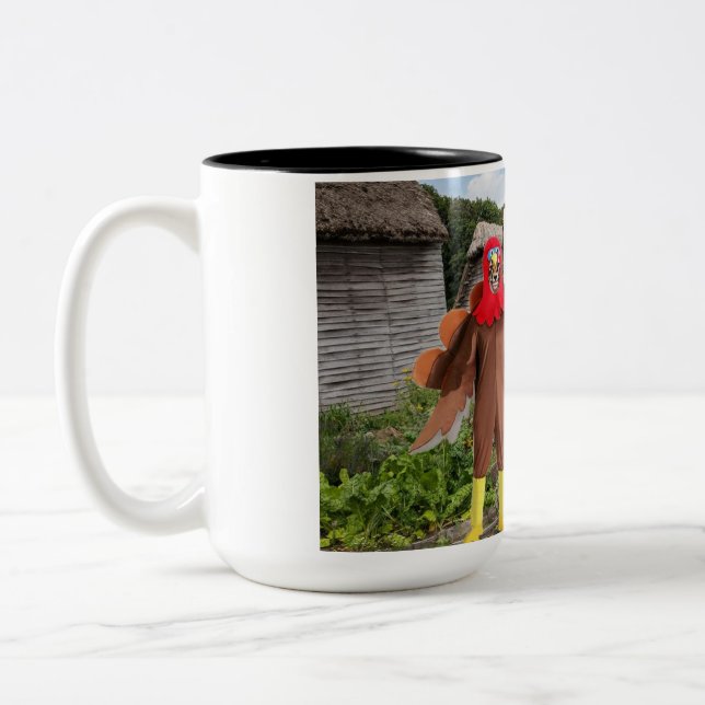 2 Töne Tasse. Alles Gute zum Erntedankfest. Gepard Zweifarbige Tasse (Links)