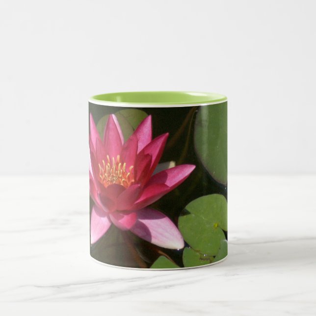 2 TONIERTE TASSE, " PINK LOTUS BLOSSOM" ZWEIFARBIGE TASSE (Mittel)