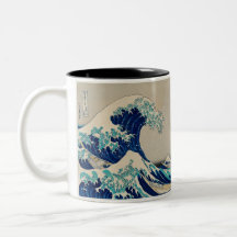2-Tönige Tasse mit japanischer Wave Art