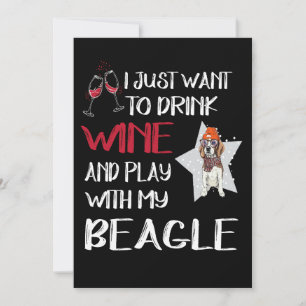 2 Trinken Sie Wein und spielen Sie mit meinem Beag Einladung