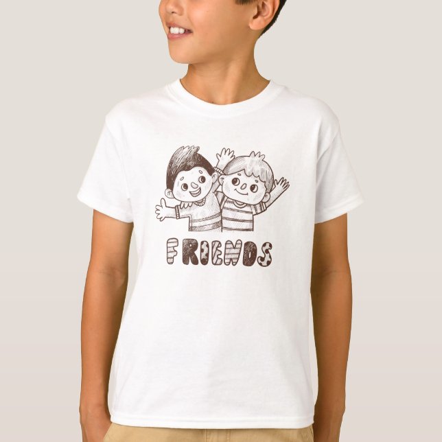 2 Typ Bester Freund T-Shirt (Vorderseite)