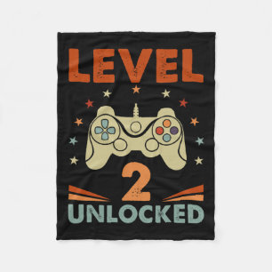 2 Unverriegelter Video-Gamer 2. Geburtstag 2 Jahre Fleecedecke