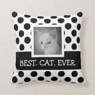 2 versahen niedliche BW-Polka-Punkte mit Instagram Kissen