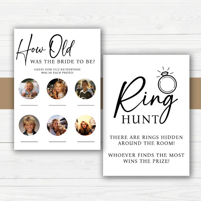 2 Verschiedene Budget Brautparty Party Games Flyer (Budget Bridal Shower Party 2 Games Flyer)