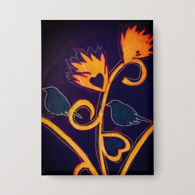 2 Vögel lieben Button (Vorderseite)