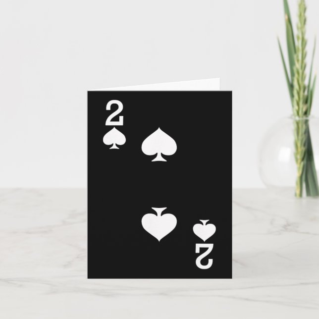 2 von Spades Playing Card Halloween Costume Dark Karte (Vorderseite)