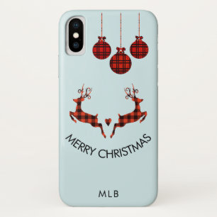 2 Weihnachten Hirsch Springen Rustikaler Stil Case-Mate iPhone Hülle