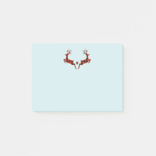 2 Weihnachten Hirsch Springen Rustikaler Stil Post-it Klebezettel
