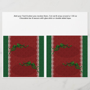 2 Weihnachts Custom Hersheys Candy Bar Wrappers Flyer