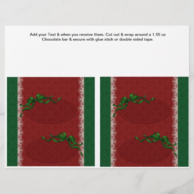 2 Weihnachts Custom Hersheys Candy Bar Wrappers Flyer (Vorne)