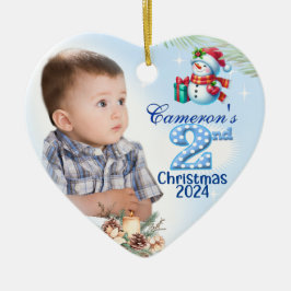 2. Weihnachts-Personalisiertes Foto Keramik Ornament