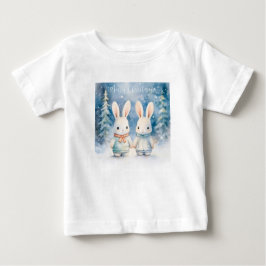 2 Weihnachtskaninchen Baby T-shirt