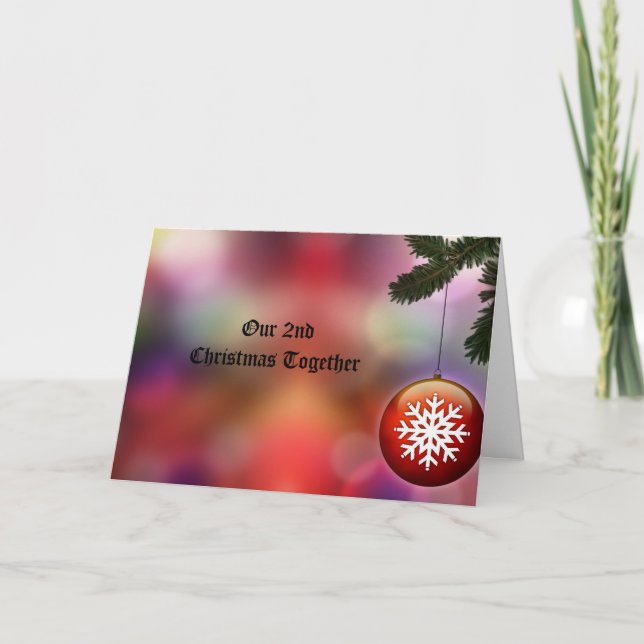 2. Weihnachtszusammen Weihnachtskarte Feiertagskarte (Vorderseite)