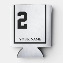 2 Weiß mit schwarzem Sattelleder Dosenkühler