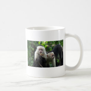 2 weiße Gesichtcapuchin-Affen Kaffeetasse