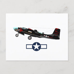 2. Weltkrieg: Amerikanische Flugzeuge Einladungspostkarte