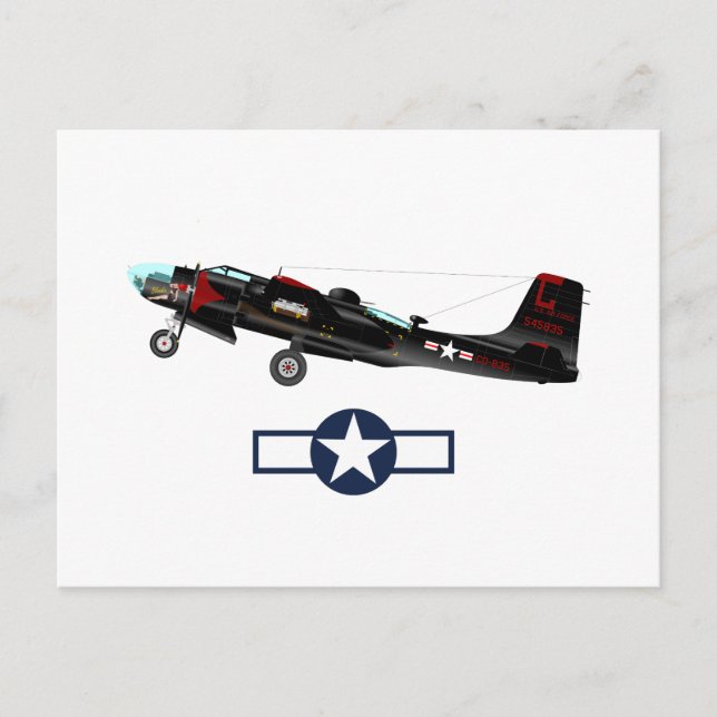 2. Weltkrieg: Amerikanische Flugzeuge Einladungspostkarte (Vorderseite)