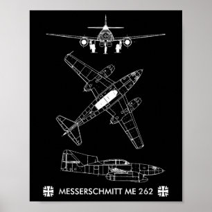 2. Weltkrieg: Deutsche Luftfahrzeuge Me 262 Kampff Poster