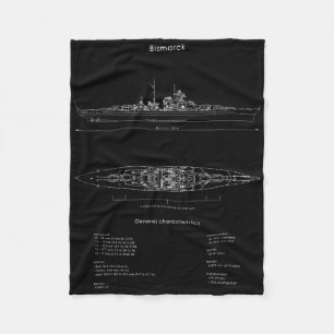 2. Weltkrieg Deutsches Bismarckschiff Modell WW2 S Fleecedecke