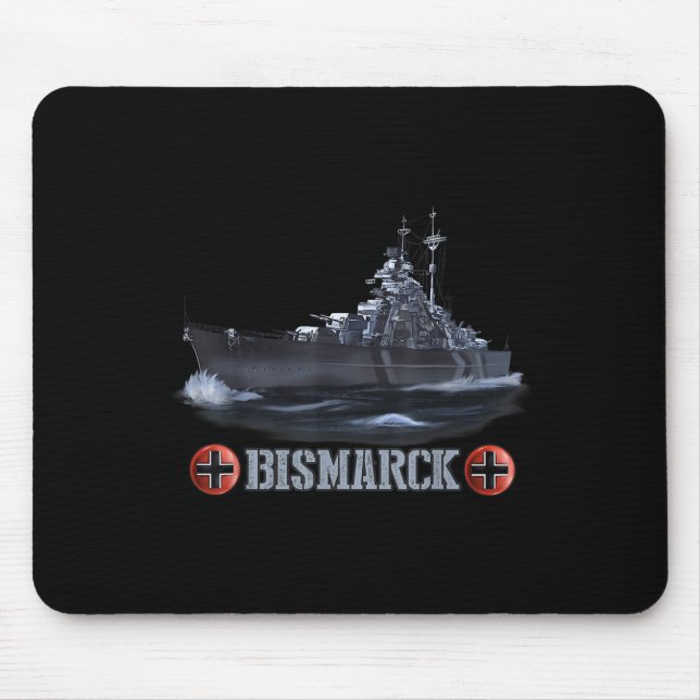 2. Weltkrieg Deutsches Schlachtschiff Bismarck Mousepad (Vorne)