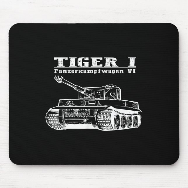 2. Weltkrieg ein deutscher Tank Tiger I A Panzerka Mousepad (Vorne)