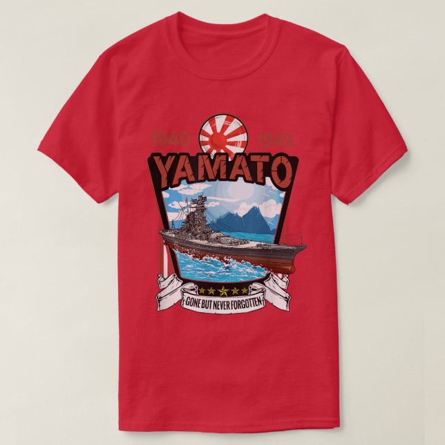 2. Weltkrieg Japanisches Marineschlachtschiff Yama T-Shirt (Design vorne)