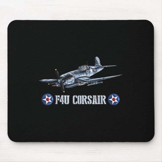 2. Weltkrieg Militärflugzeuge Wwii F4u Cor Mousepad (Vorne)