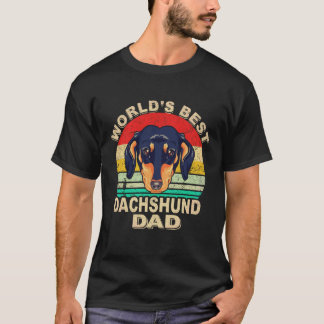 2 Weltweit Dachshund Papa Vintage T-Shirt