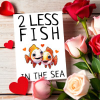 2 Weniger Fisch im Meer Niedlich Funny Valentine's