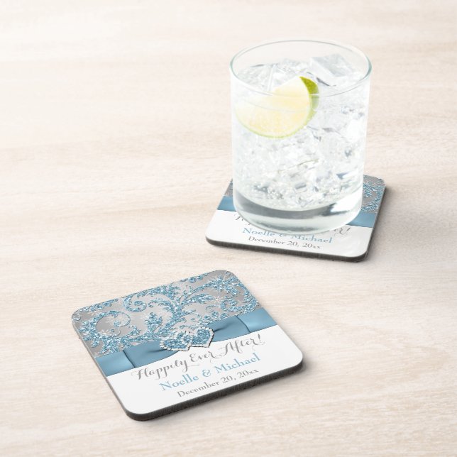 #2 Winter Wonderland Gastgeschenk Hochzeit Unterse Getränkeuntersetzer (Rechte Seite)