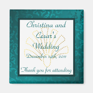 2"x2" Ankündigung Magnet Arabian Aquamarin