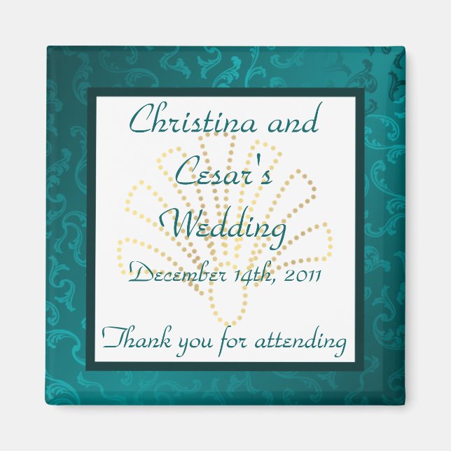 2"x2" Ankündigung Magnet Arabian Aquamarin (Vorne)