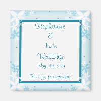 2"x2" Ankündigung Magnet Blue Daisies