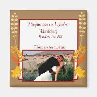 2"x2" Ankündigung Magnet Herbst Branch Blätter