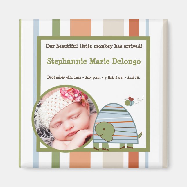 2"x2" Ankündigung Magnet Laguna Beach Turtle Frosc (Vorne)