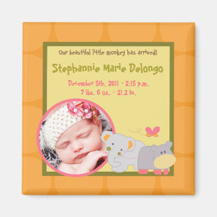 2"x2" Ankündigung Magnet Tropical Punch Girl Jung