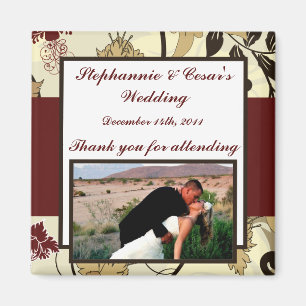 2"x2" Ankündigungsmagnet Herbstblumen/Äste Magnet