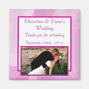 2"x2" Ankündigungsmagnet Lila/Rosa Pfingstrose-Blü Magnet