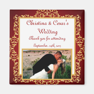 2"x2" Ankündigungsmagnet Lord Ganesha/Hindu Rot S Magnet