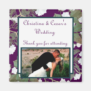 2"x2" Ankündigungsmagnet Pfau/Blütenzweig Pu Magnet