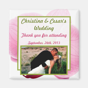 2"x2" Ankündigungsmagnet Rosa Orchidee langer Stie Magnet