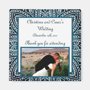 2"x2" Ankündigungsmagnet Tiefes Marokkanisch Blau Magnet