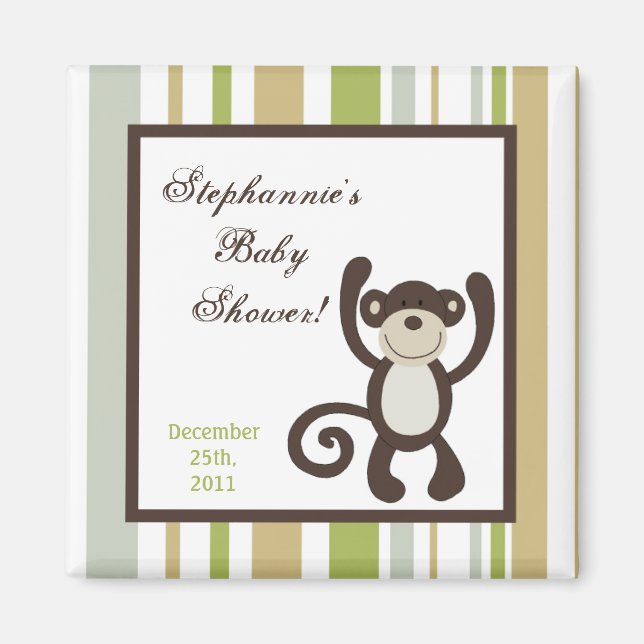 2"x2" Gastgeschenk Magnet Affe Zootier (Vorne)