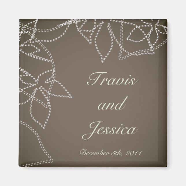 2"x2" Gefallen Magnet Herbstflorale Herbstlaube Gr (Vorne)