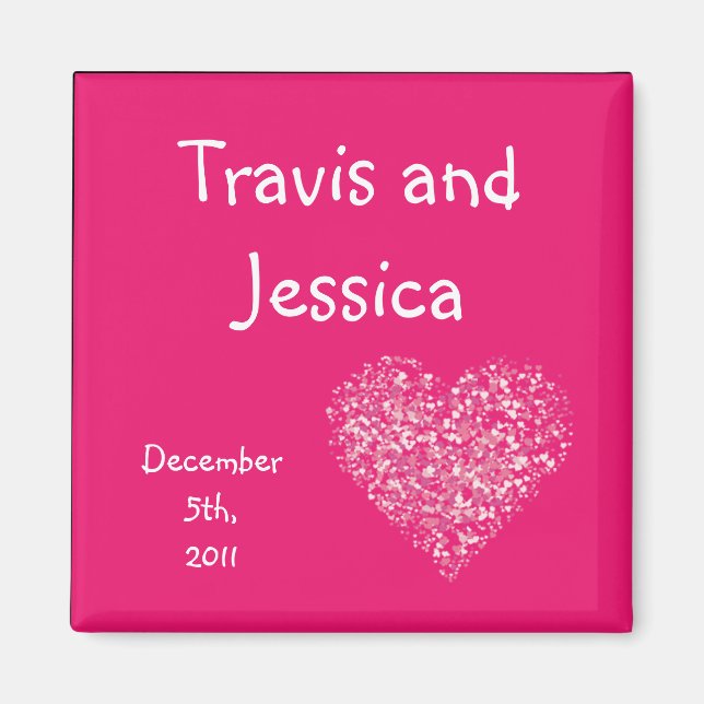 2"x2" Gefallen Magnet Pink Blumenblättern Blume Ro (Vorne)